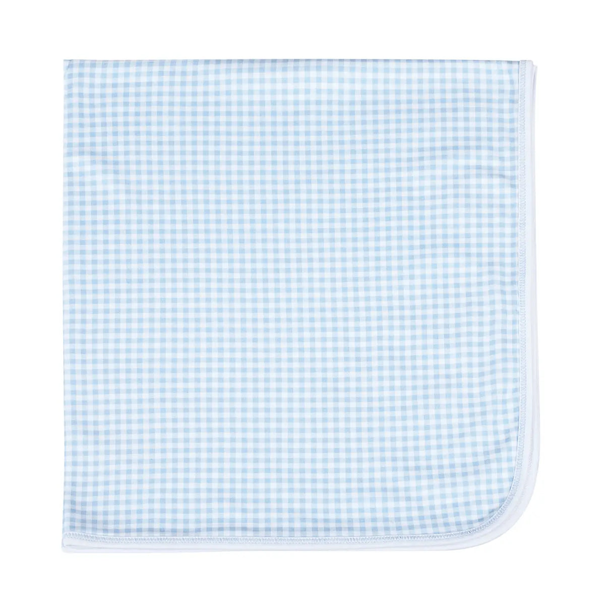 Mini Checks Receiving Blanket- Blue – VACE