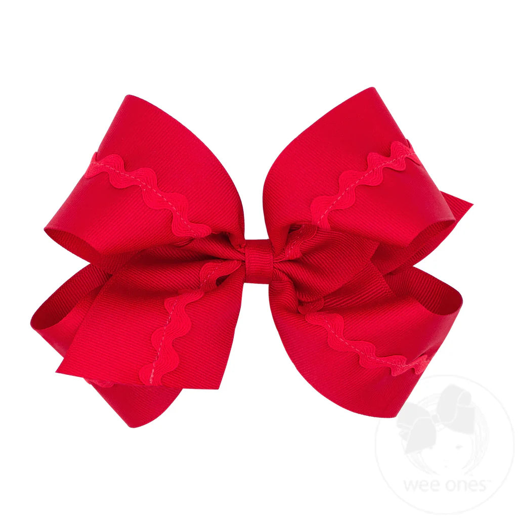 Red Grosgrain Ric-Rac Bow- King – VACE