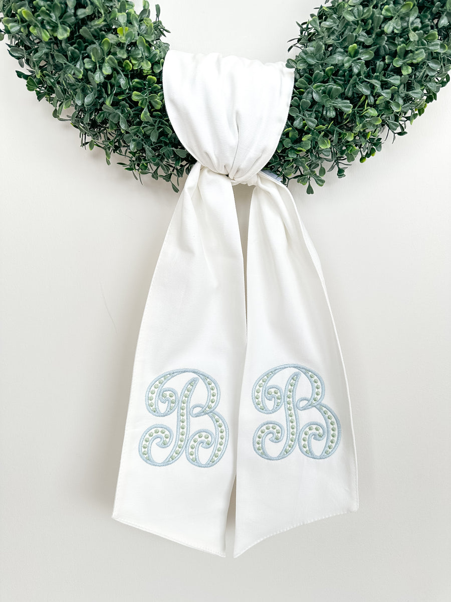 Venice Initial Wreath Sash