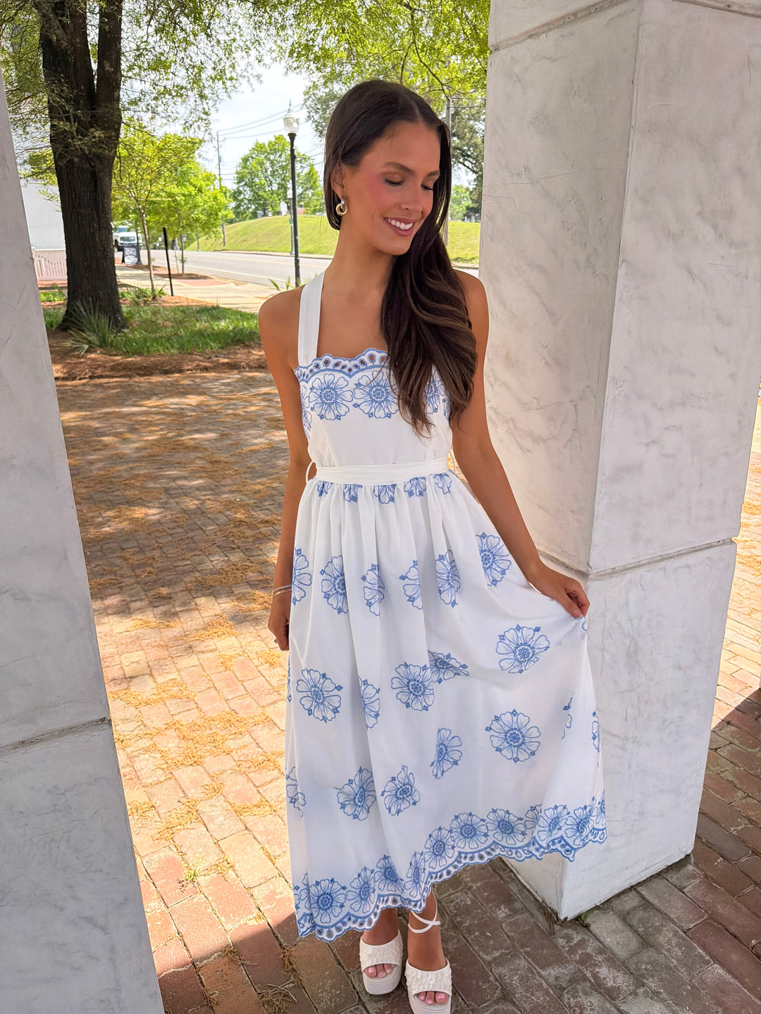 lila midi dress CELENIA Lilac Floral Corset Midi Dress