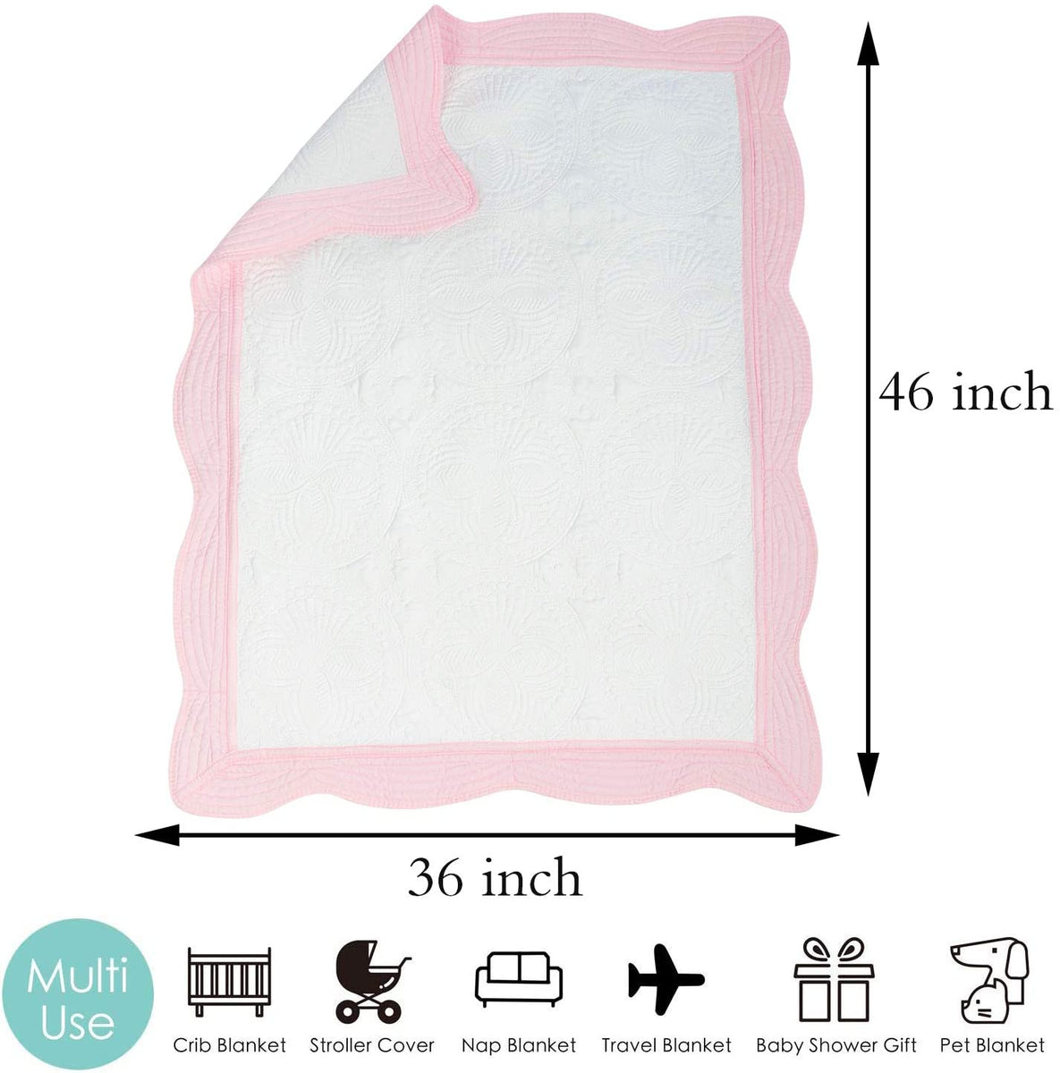 Heirloom Quilt- White/Pink – VACE